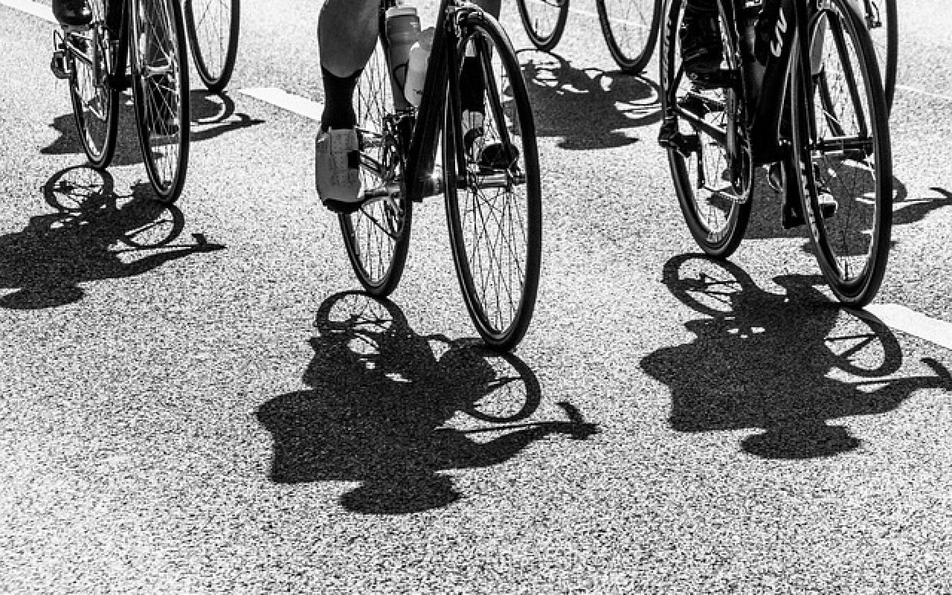 Eine Gruppe Radfahrer