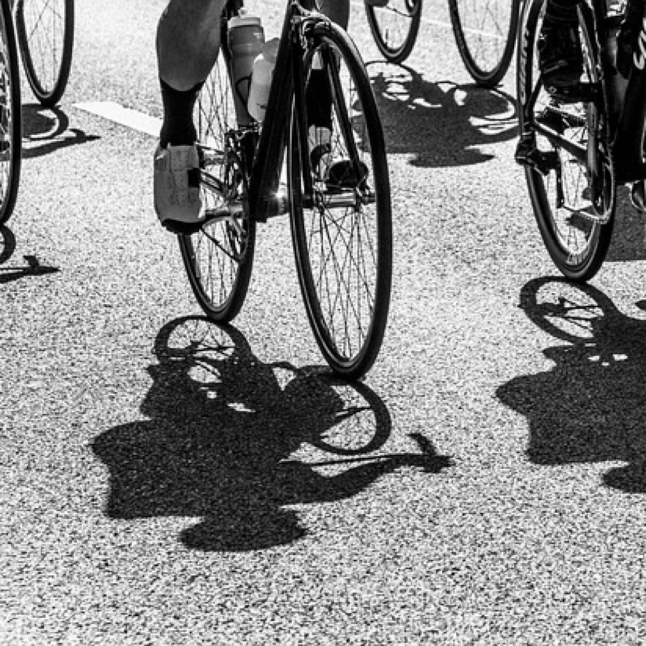 Eine Gruppe Radfahrer